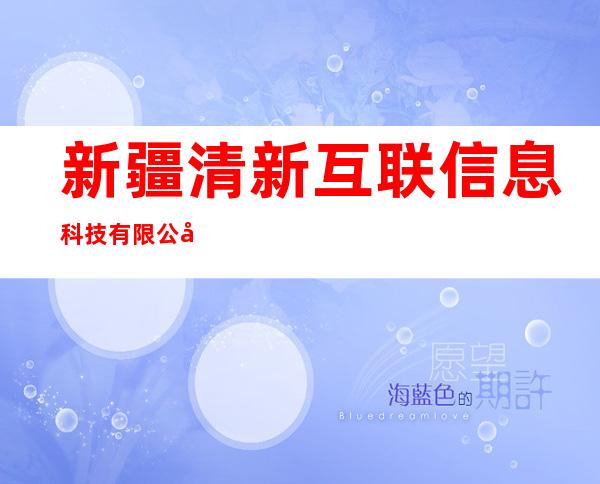新疆清新互联信息科技有限公司